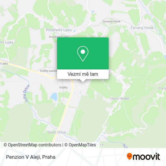 Penzion V Aleji mapa