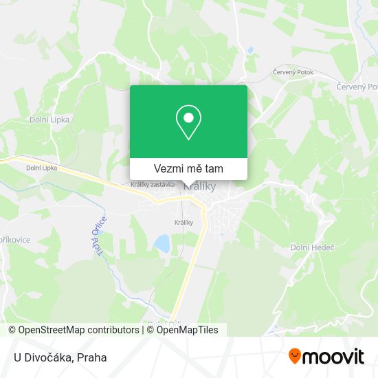 U Divočáka mapa