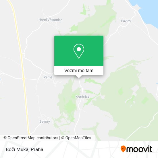 Boží Muka mapa