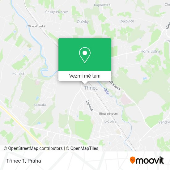 Třinec 1 mapa