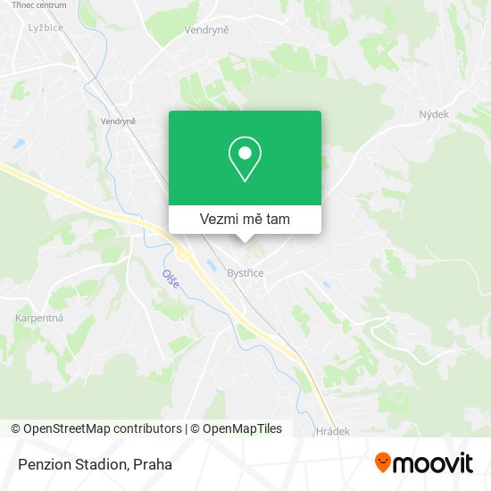 Penzion Stadion mapa