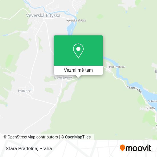 Stará Prádelna mapa