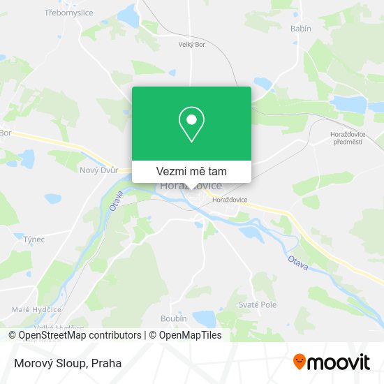 Morový Sloup mapa