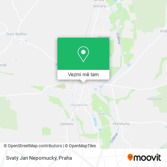 Svatý Jan Nepomucký mapa