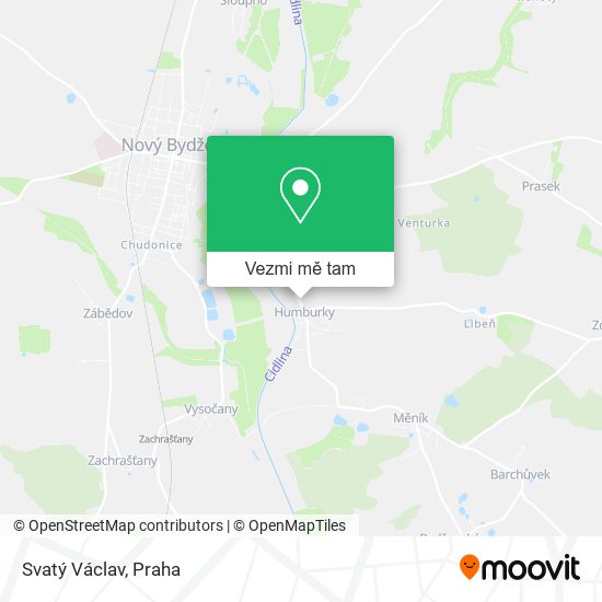 Svatý Václav mapa