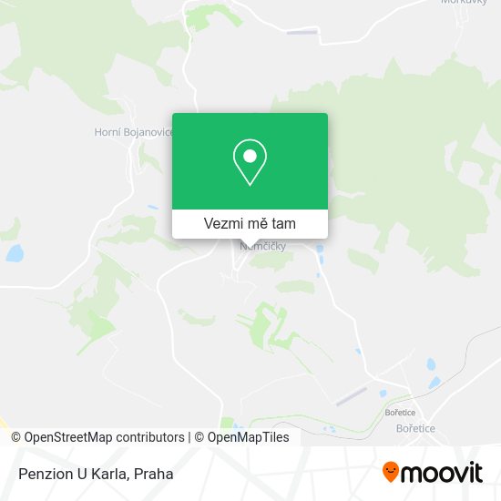 Penzion U Karla mapa