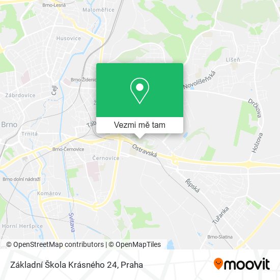 Základní Škola Krásného 24 mapa