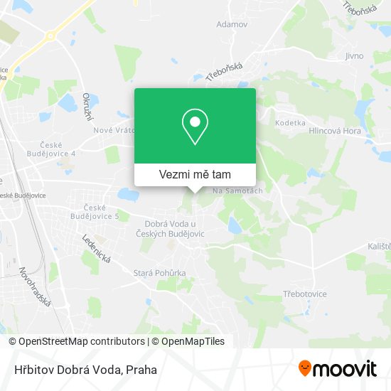 Hřbitov Dobrá Voda mapa