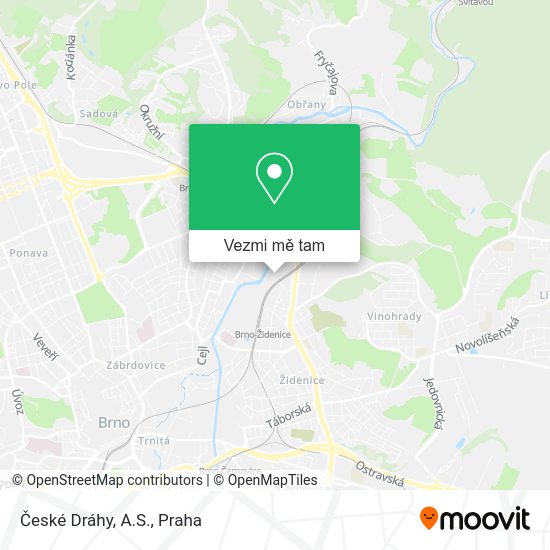 České Dráhy, A.S. mapa