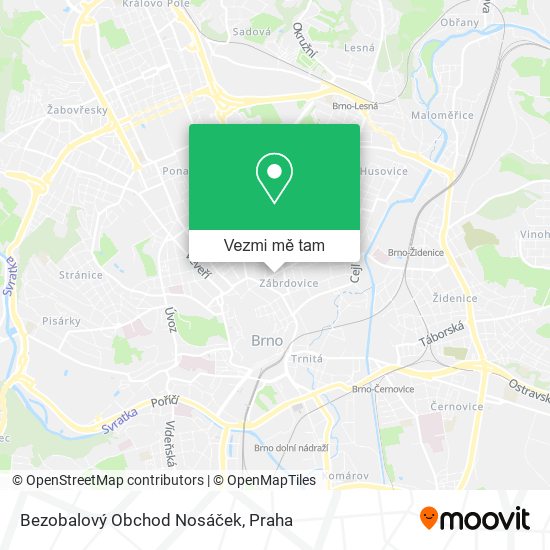 Bezobalový Obchod Nosáček mapa