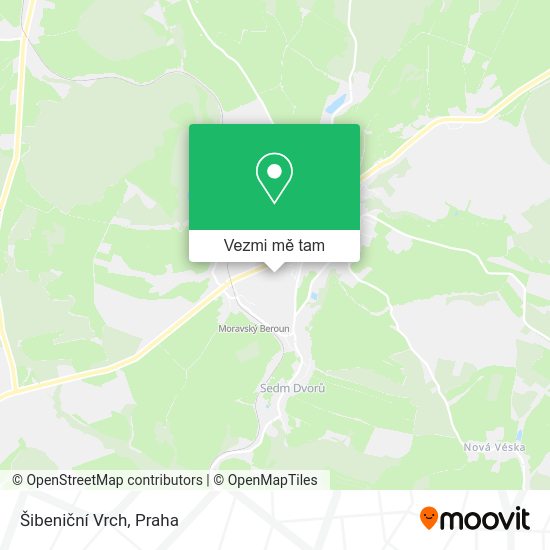 Šibeniční Vrch mapa