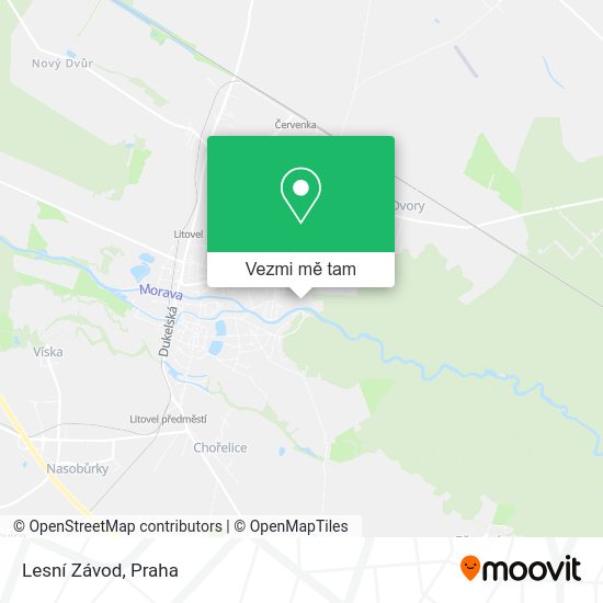 Lesní Závod mapa