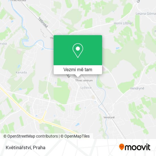 Květinářství mapa
