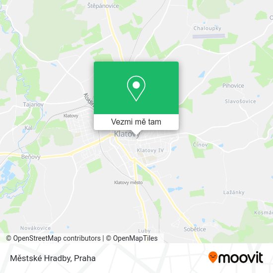 Městské Hradby mapa