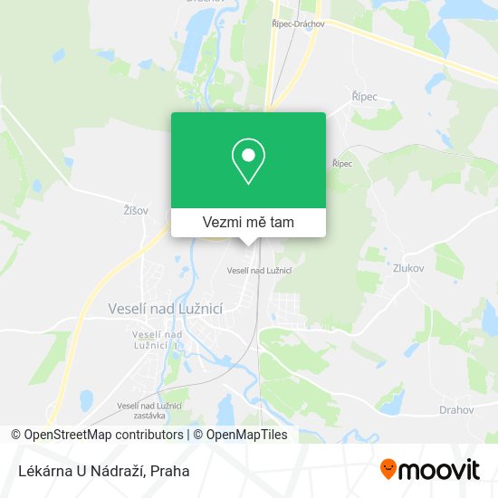 Lékárna U Nádraží mapa