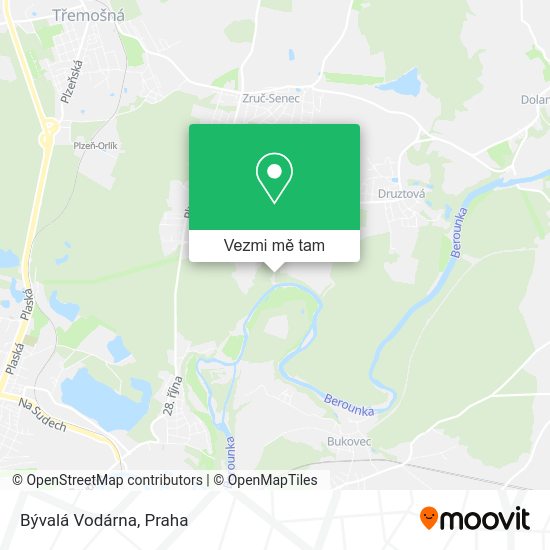 Bývalá Vodárna mapa
