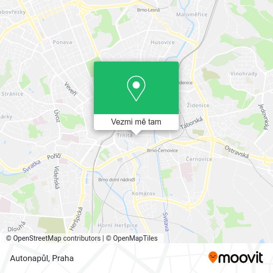 Autonapůl mapa