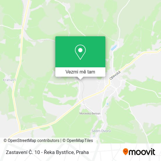 Zastavení Č. 10 - Řeka Bystřice mapa