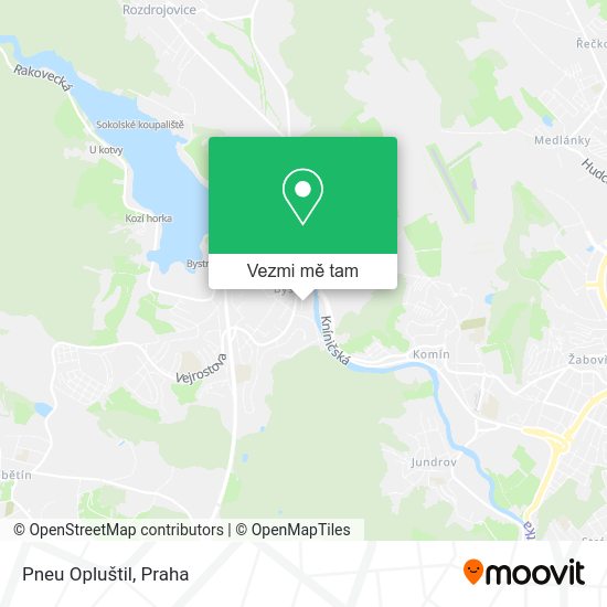 Pneu Opluštil mapa