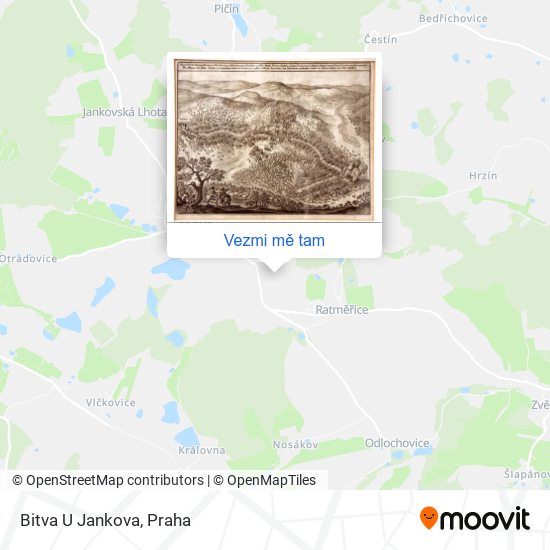 Bitva U Jankova mapa