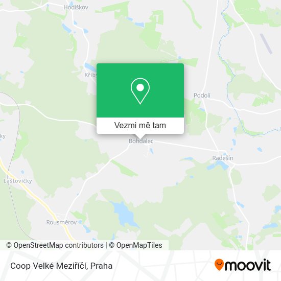 Coop Velké Meziříčí mapa