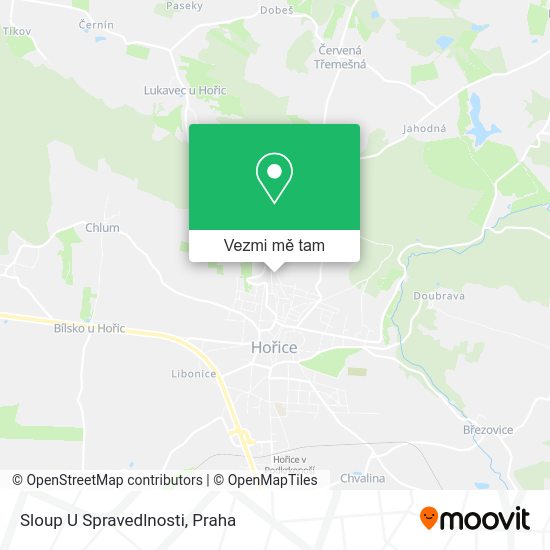 Sloup U Spravedlnosti mapa