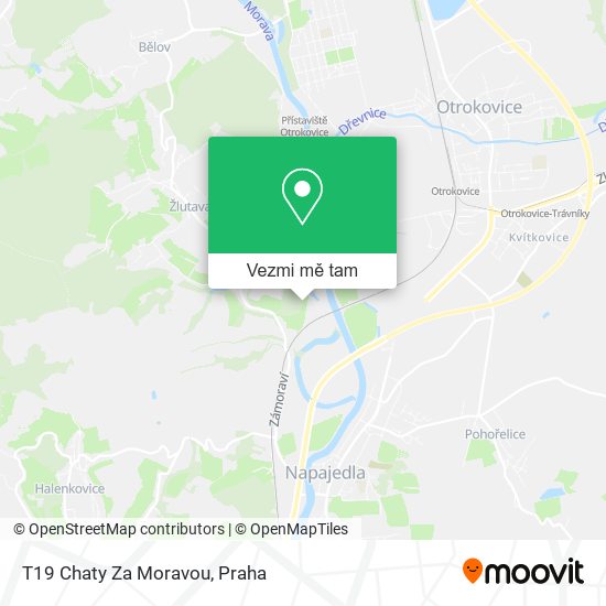 T19 Chaty Za Moravou mapa
