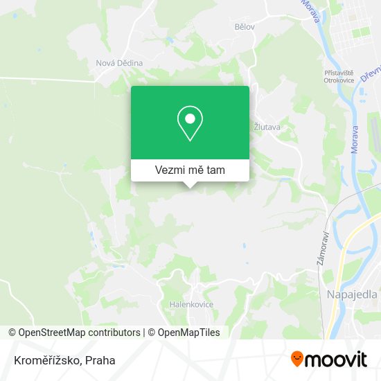 Kroměřížsko mapa
