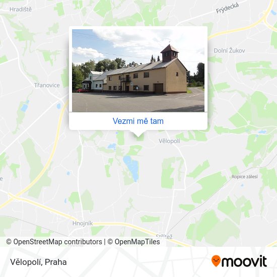 Vělopolí mapa