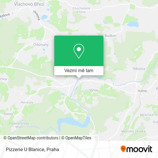Pizzerie U Blanice mapa