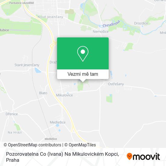 Pozorovatelna Co (Ivana) Na Mikulovickém Kopci mapa