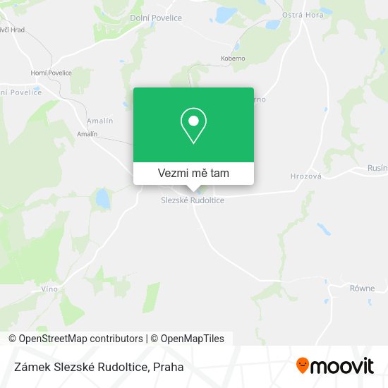 Zámek Slezské Rudoltice mapa