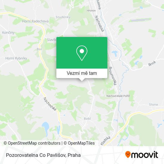 Pozorovatelna Co Pavlišov mapa