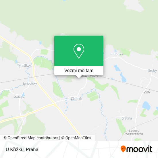 U Křížku mapa