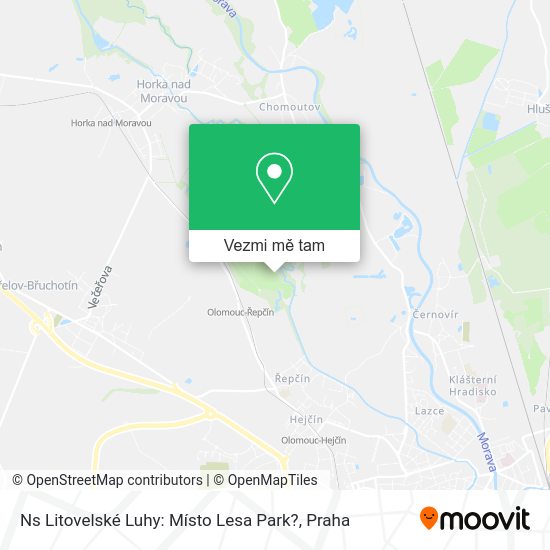 Ns Litovelské Luhy: Místo Lesa Park? mapa
