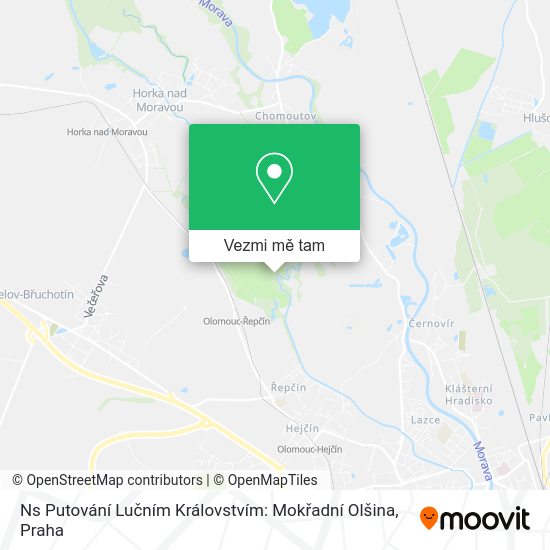 Ns Putování Lučním Královstvím: Mokřadní Olšina mapa