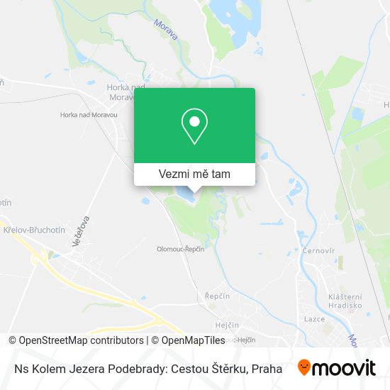 Ns Kolem Jezera Podebrady: Cestou Štěrku mapa