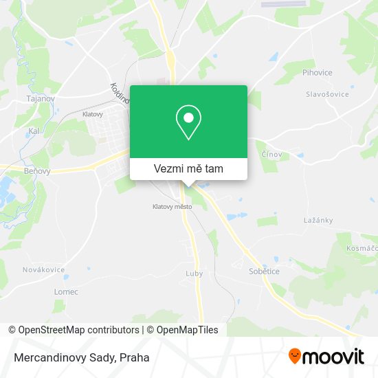 Mercandinovy Sady mapa