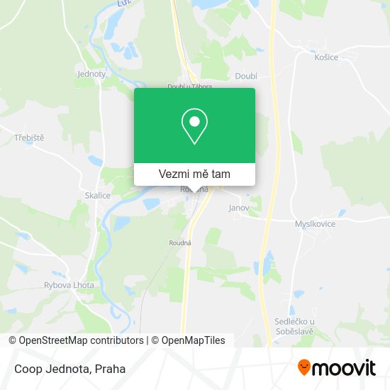 Coop Jednota mapa