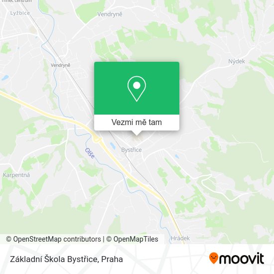 Základní Škola Bystřice mapa