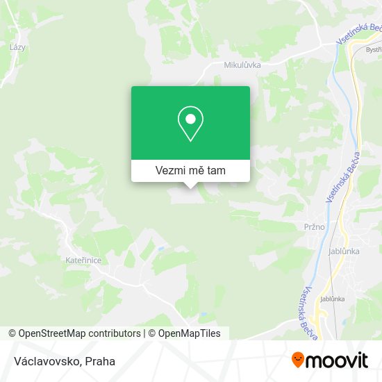 Václavovsko mapa