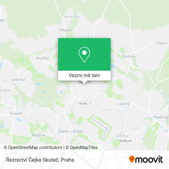 Řeznictví Čejka Skuteč mapa