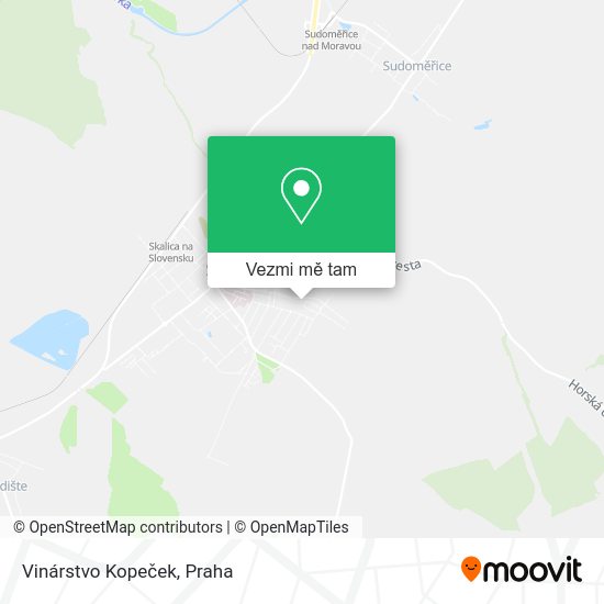 Vinárstvo Kopeček mapa