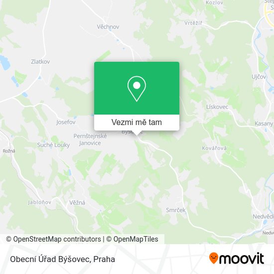 Obecní Úřad Býšovec mapa
