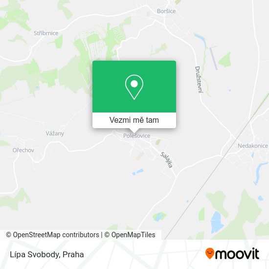 Lípa Svobody mapa