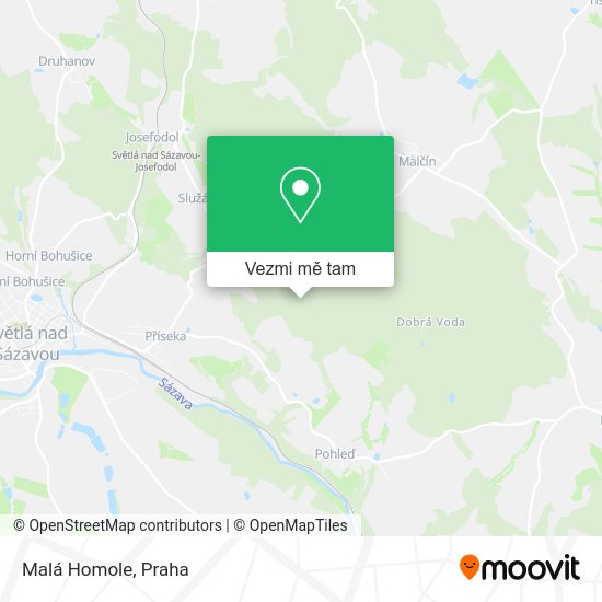 Malá Homole mapa