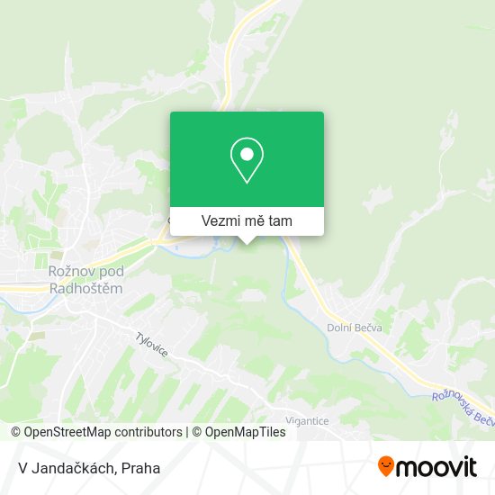 V Jandačkách mapa