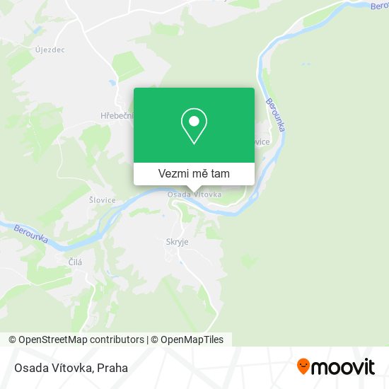 Osada Vítovka mapa