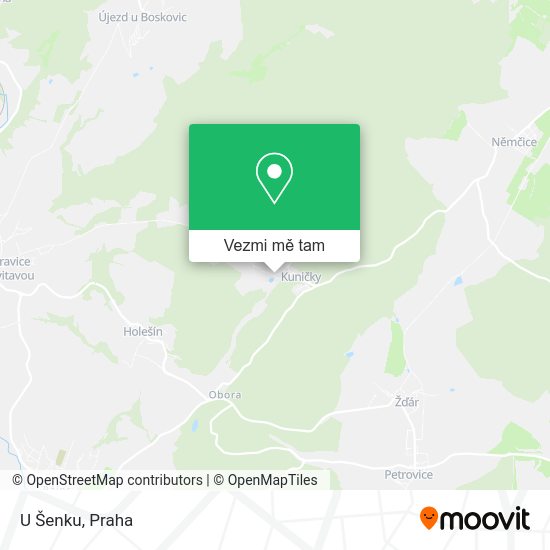 U Šenku mapa
