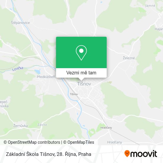 Základní Škola Tišnov, 28. Října mapa